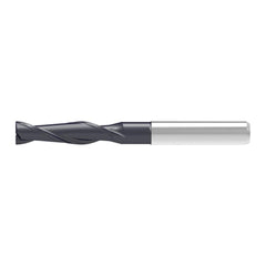 Corner Chamfer End Mill: 3.00 mm Dia, 20.00 mm LOC, 2 Flute, 0.07 mm Chamfer Width, Solid Carbide