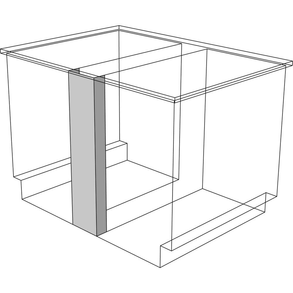 Cabinet Components & Accessories; Accessory Type: Rear Filler; For Use With: ADA Height Cabinets; Overall Depth: 1 in; Overall Height: 32.6 in; Material: Steel; Color: Pearl; Overall Width: 7