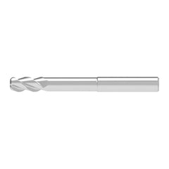 Corner Radius End Mill: 3.00 mm Dia, 8.00 mm LOC, 0.50 mm Radius, 3 Flute, Solid Carbide