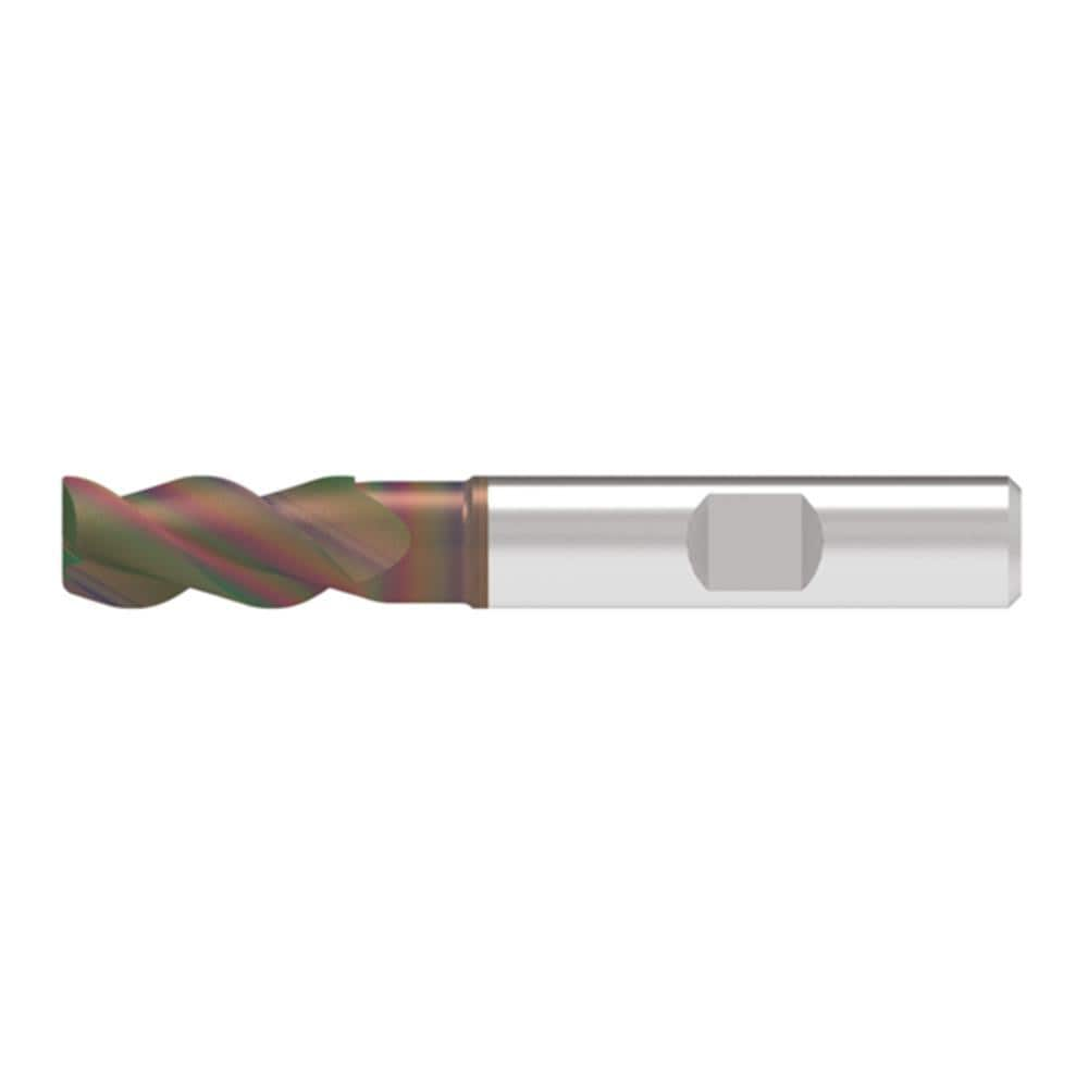 Corner Chamfer End Mill: 6.50 mm Dia, 21.00 mm LOC, 3 Flute, 0.20 mm Chamfer Width, Solid Carbide