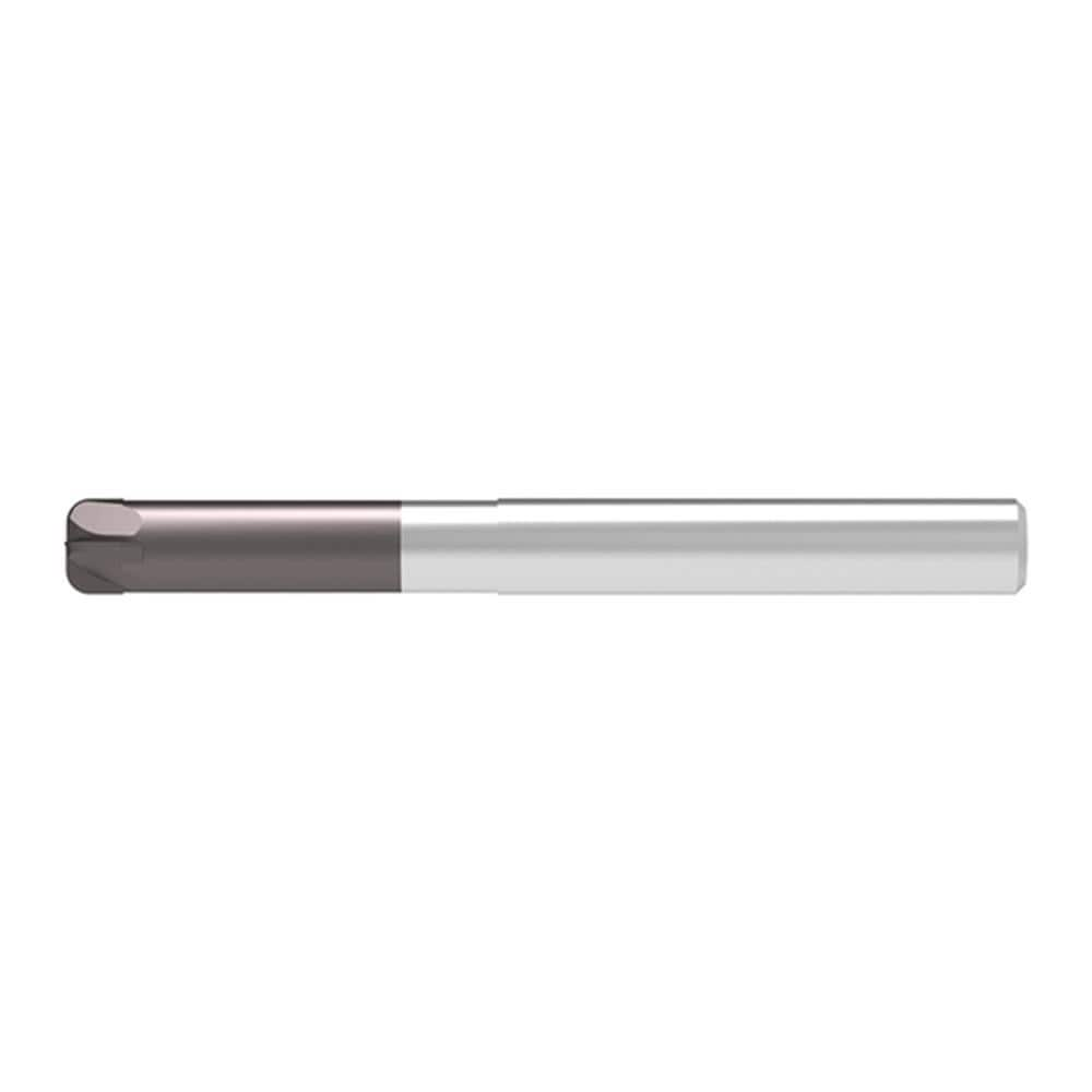 Corner Radius End Mill: 8.00 mm Dia, 5.00 mm LOC, 1.00 mm Radius, 4 Flute, Solid Carbide