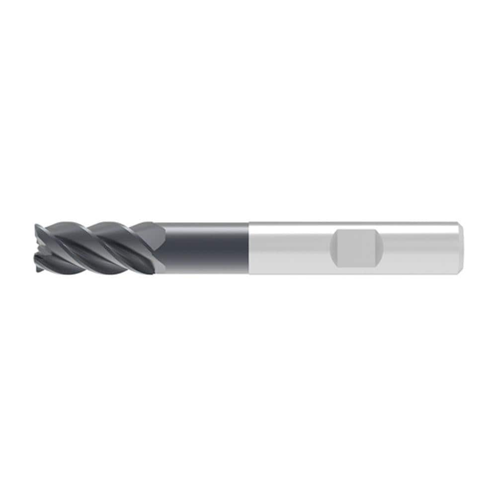 Corner Radius End Mill: 18.00 mm Dia, 36.00 mm LOC, 0.32 mm Radius, 4 Flute, Solid Carbide