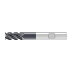 Corner Radius End Mill: 13.70 mm Dia, 26.00 mm LOC, 0.32 mm Radius, 4 Flute, Solid Carbide