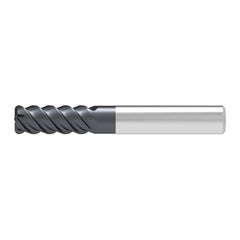 Corner Radius End Mill: 12.00 mm Dia, 28.00 mm LOC, 0.50 mm Radius, 4 Flute, Solid Carbide