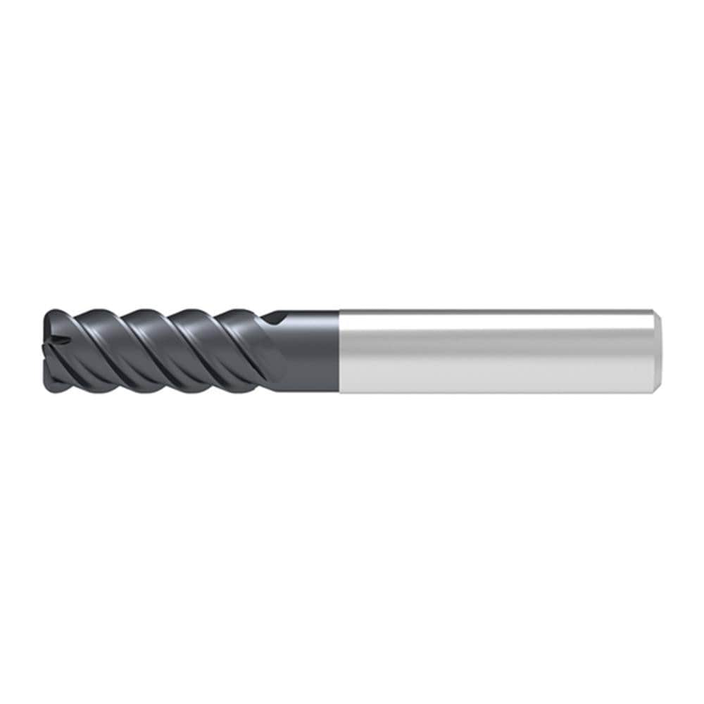 Corner Radius End Mill: 10.00 mm Dia, 25.00 mm LOC, 0.50 mm Radius, 4 Flute, Solid Carbide