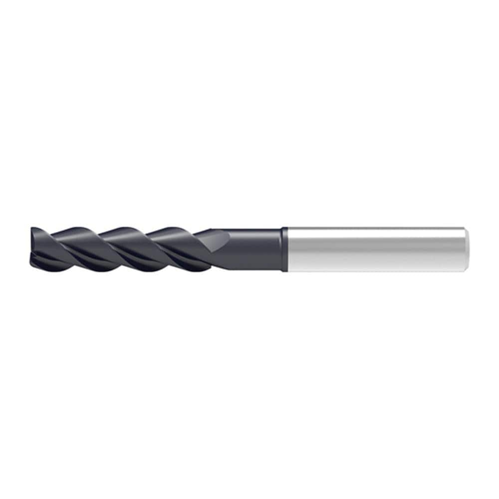 Corner Chamfer End Mill: 10.00 mm Dia, 40.00 mm LOC, 3 Flute, 0.20 mm Chamfer Width, Solid Carbide