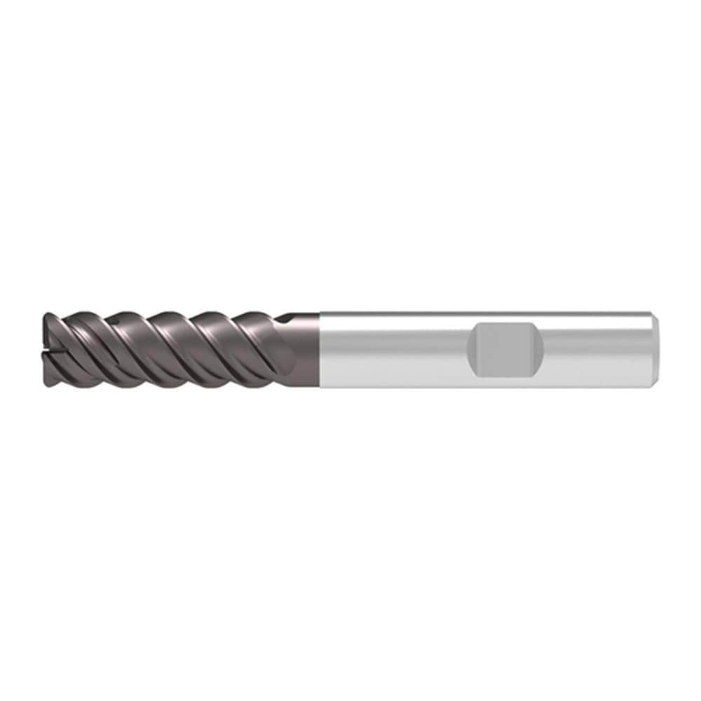 Corner Radius End Mill: 8.00 mm Dia, 24.00 mm LOC, 1.00 mm Radius, 4 Flute, Solid Carbide