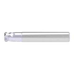 Corner Radius End Mill: 10.00 mm Dia, 6.00 mm LOC, 1.00 mm Radius, 2 Flute, Solid Carbide