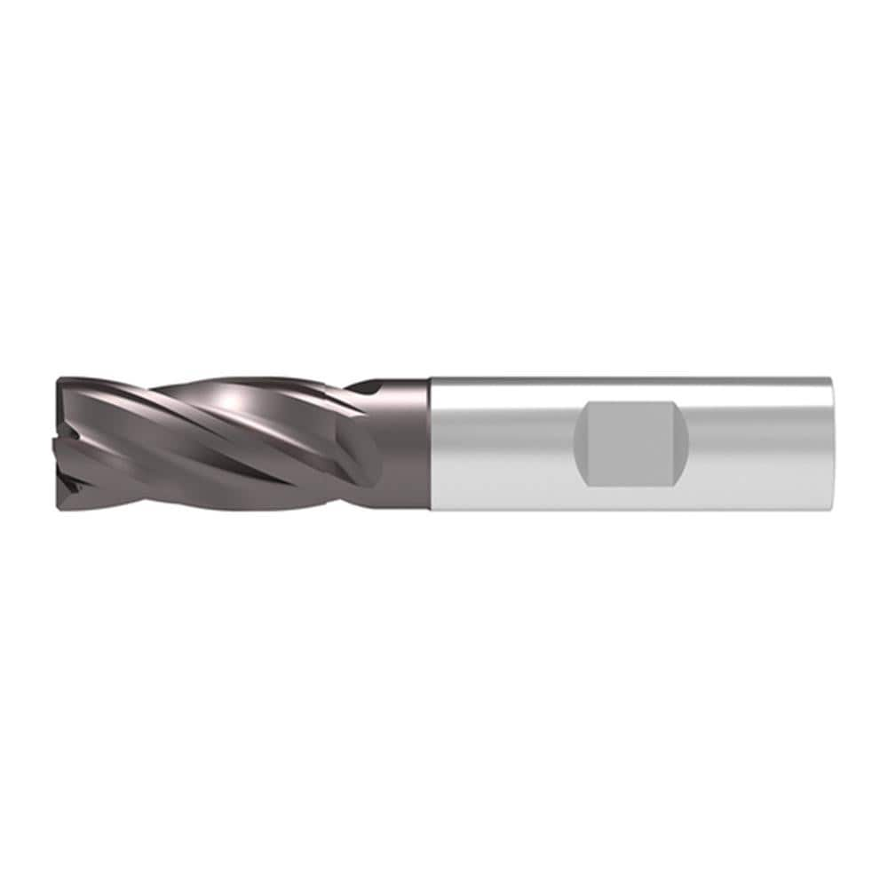 Corner Chamfer End Mill: 20.00 mm Dia, 38.00 mm LOC, 4 Flute, 0.35 mm Chamfer Width, Solid Carbide