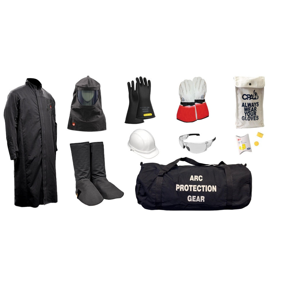 Arc Flash Clothing Kit: Size Medium, Cotton, Coat, Hoods & Leggings