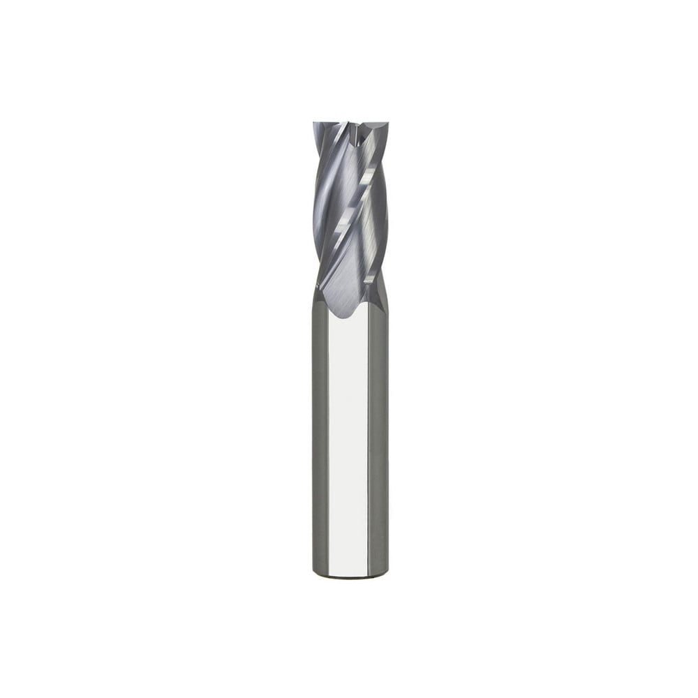 Square End Mill: 3/32" Dia, 3/8" LOC, 4 Flute, Solid Carbide