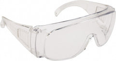 Safety Glasses: Anti-Fog Scratch Resistant, Polycarbonate, Clear Lenses, Frameless