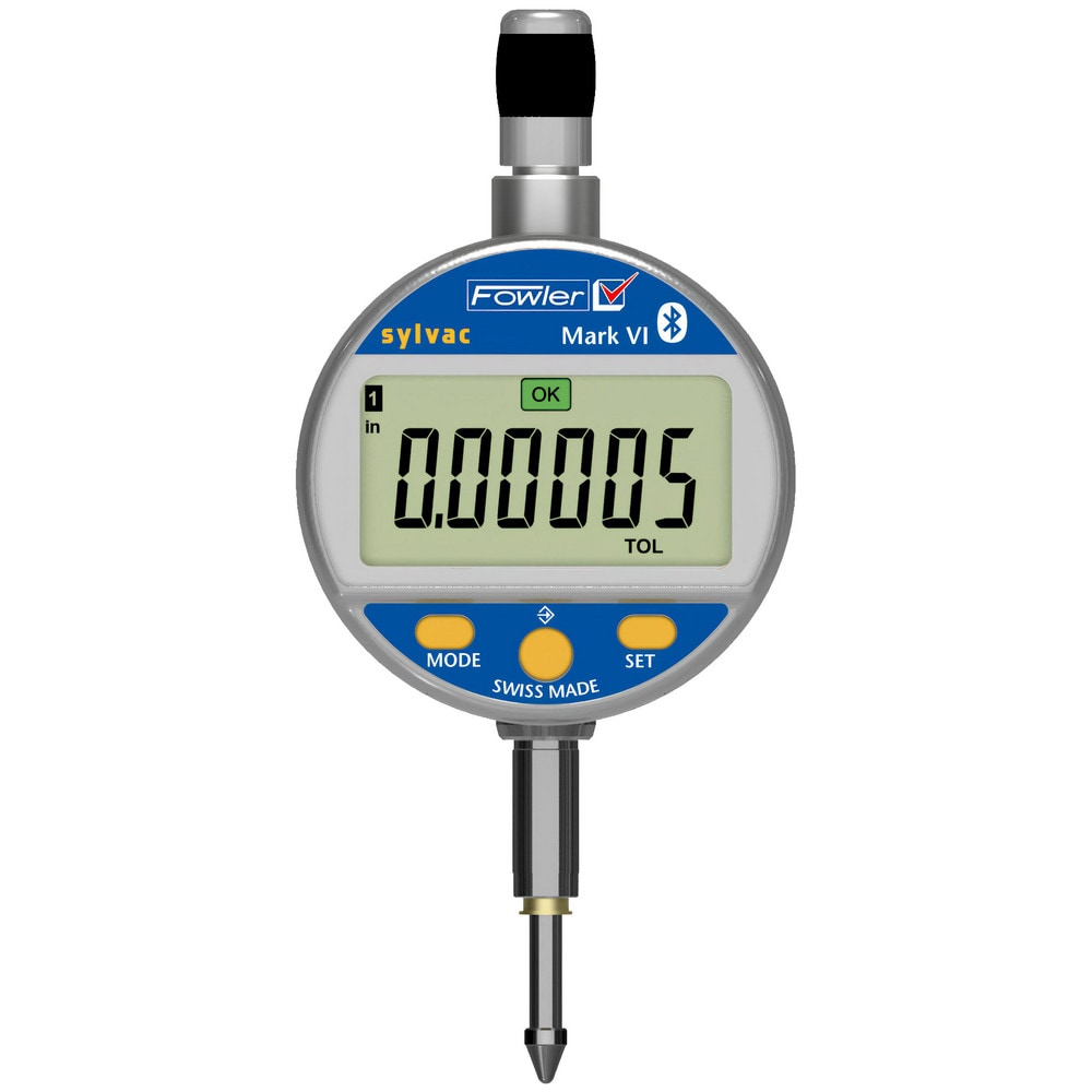 Electronic Test Indicator: 25.00 mm Max, 0.00016" Accuracy, Carbide Contact Point