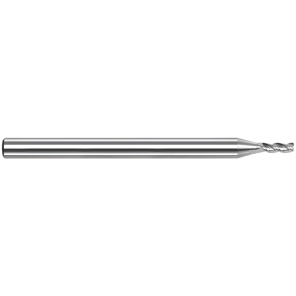 Corner Radius End Mill: 5/64" Dia, 0.117" LOC, 0.0150" Radius, 3 Flute, Solid Carbide