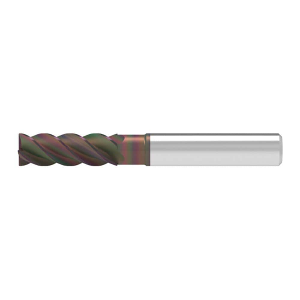 Corner Chamfer End Mill: 16.00 mm Dia, 48.00 mm LOC, 4 Flute, 0.20 mm Chamfer Width, Solid Carbide