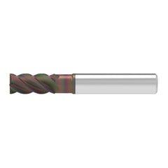 Corner Chamfer End Mill: 25.00 mm Dia, 52.00 mm LOC, 4 Flute, 0.30 mm Chamfer Width, Solid Carbide