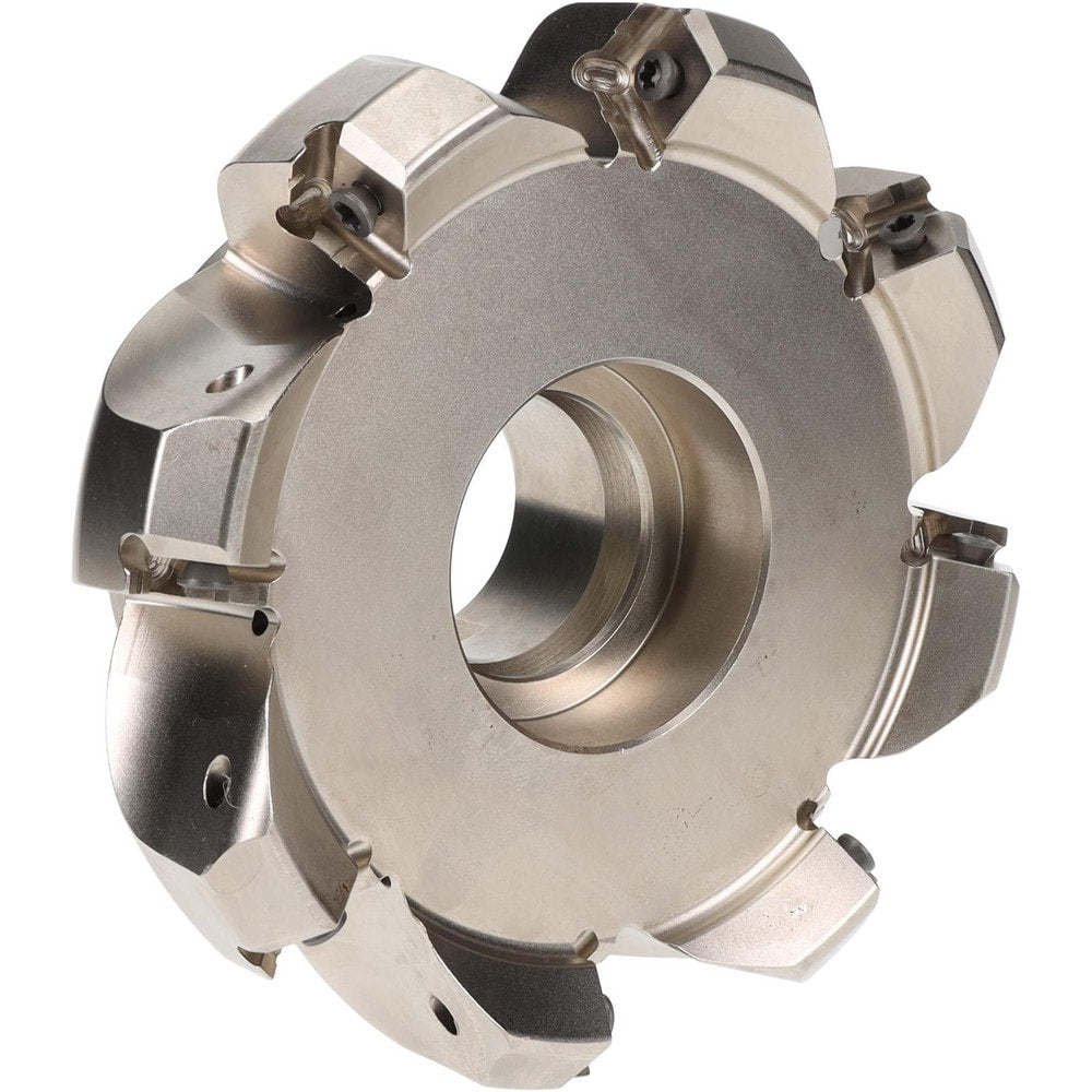 Indexable Chamfer & Angle Face Mills; Minimum Cutting Diameter (Decimal Inch): 5.0000; Minimum Cutting Diameter (Inch): 5; Maximum Cutting Diameter (Decimal Inch): 5.5906; Maximum Depth of Cut (Decimal Inch): 0.2500