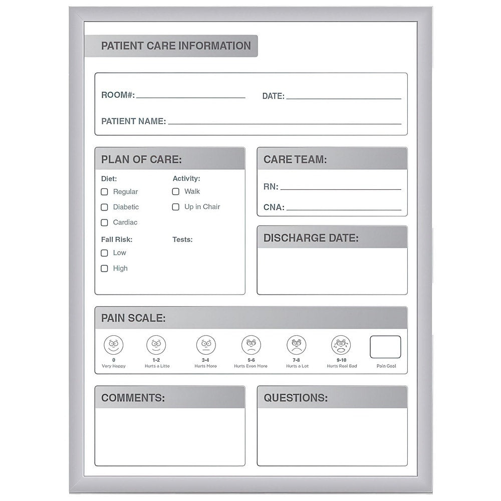 Whiteboards & Magnetic Dry Erase Boards; Board Material: Whiteboard; Frame Material: Aluminum; Height (Inch): 24; Width (Inch): 18; Magnetic: No; Erasure Type: Dry; Reversible: No