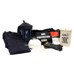 Arc Flash Clothing Kit: Size Medium, Cotton, Bib Overalls, Hoods & Jacket