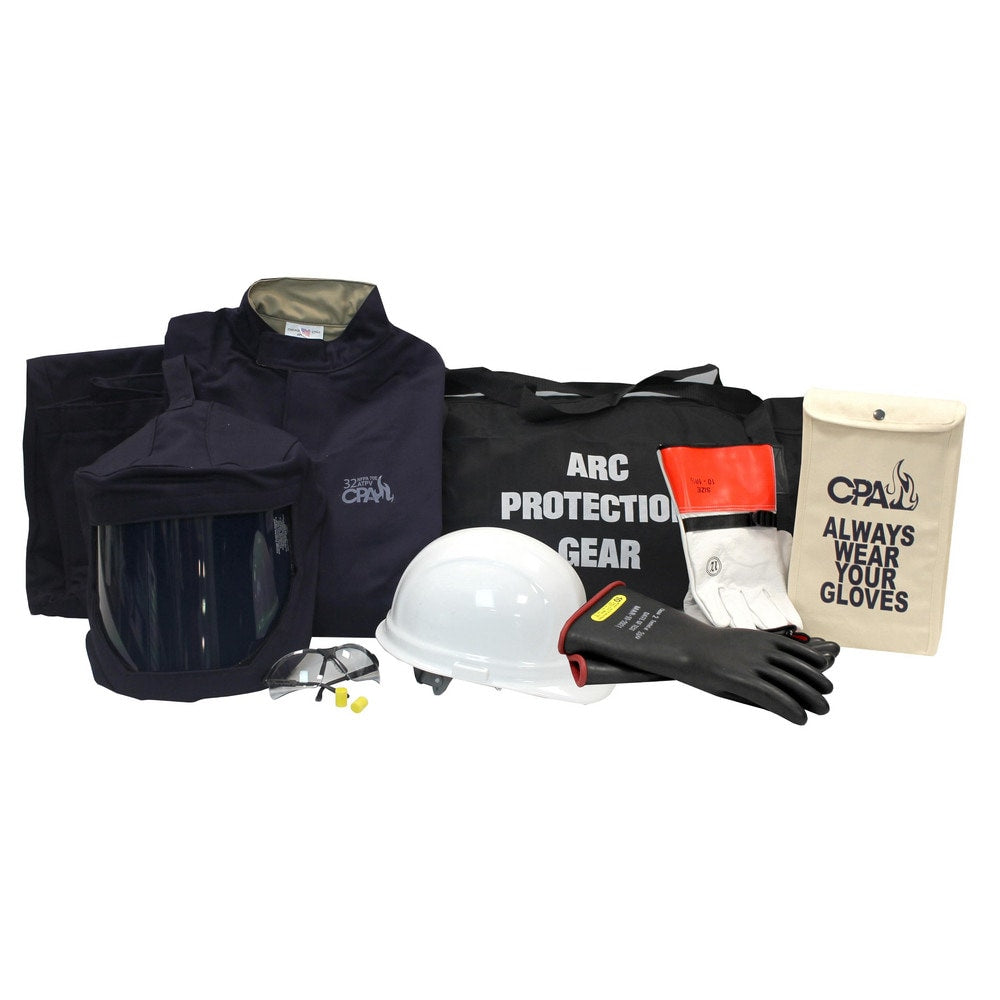 Arc Flash Clothing Kit: Size X-Large, Cotton, Jacket, Pants & Hoods