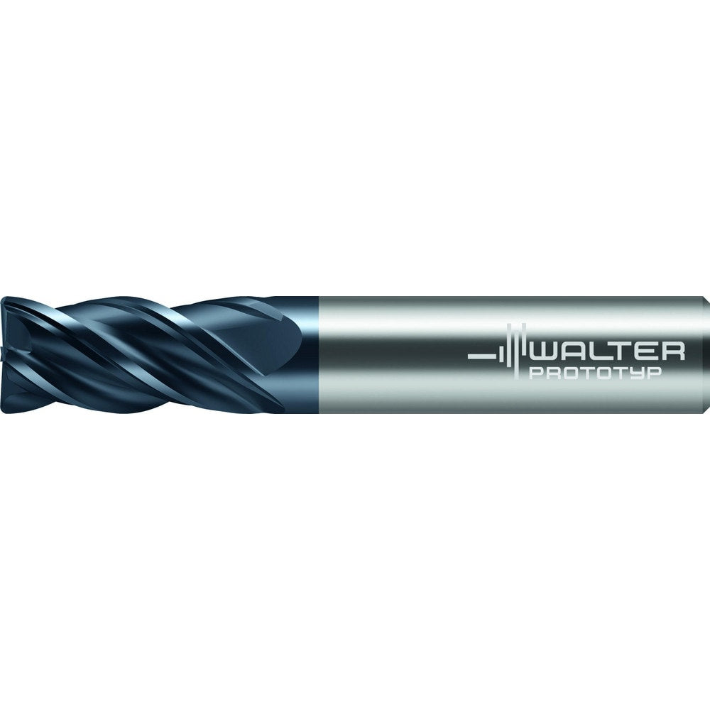 Corner Radius End Mill: 1/8" Dia, 1/2" LOC, 0.0150" Radius, 4 Flute, Solid Carbide