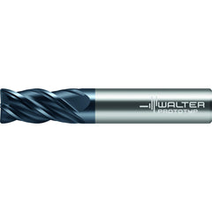 Corner Radius End Mill: 3/8" Dia, 1-3/4" LOC, 0.0150" Radius, 4 Flute, Solid Carbide