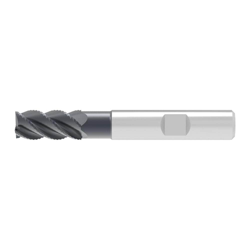 Corner Chamfer End Mill: 20.00 mm Dia, 38.00 mm LOC, 4 Flute, 0.43 mm Chamfer Width, Solid Carbide