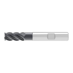 Corner Chamfer End Mill: 8.00 mm Dia, 19.00 mm LOC, 4 Flute, 0.28 mm Chamfer Width, Solid Carbide