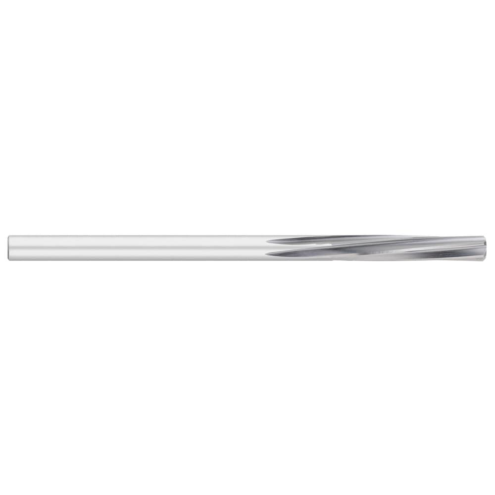 Chucking Reamer: #41, 3-1/2" OAL, 7/8" Flute Length, Straight-Cylindrical Shank, HSS