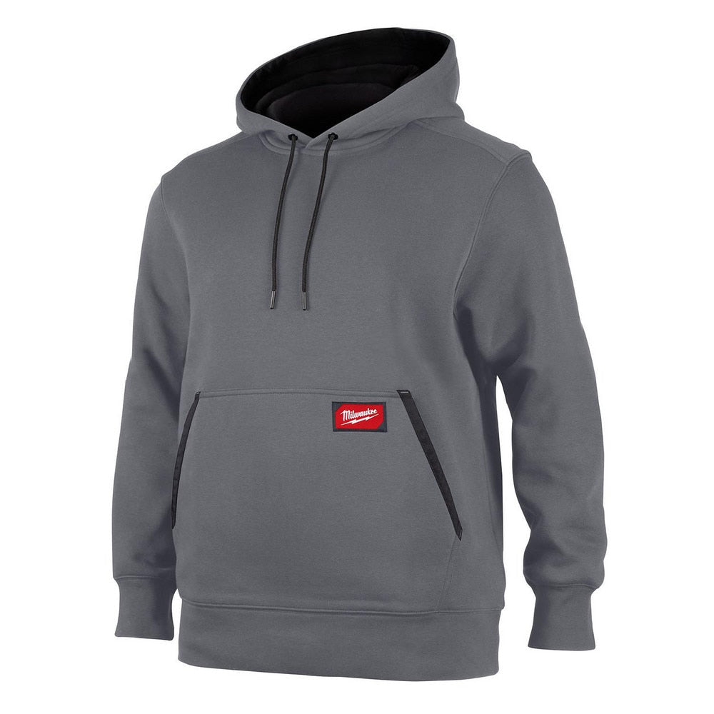 Shirts; Garment Style: Hooded; Size: Large; Color: Gray; Material: Polyester, Cotton