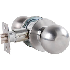 Knob Locksets; Type: Privacy; Key Type: Keyed Different; Material: Metal; Finish/Coating: Satin Chrome; Compatible Door Thickness: 1-3/8" to 1-3/4"; Backset: 2.75; Lockset Grade: Grade 2