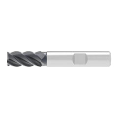 Corner Chamfer End Mill: 9.00 mm Dia, 15.00 mm LOC, 4 Flute, 0.20 mm Chamfer Width, Solid Carbide