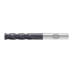 Corner Chamfer End Mill: 14.00 mm Dia, 45.00 mm LOC, 4 Flute, 0.15 mm Chamfer Width, Solid Carbide