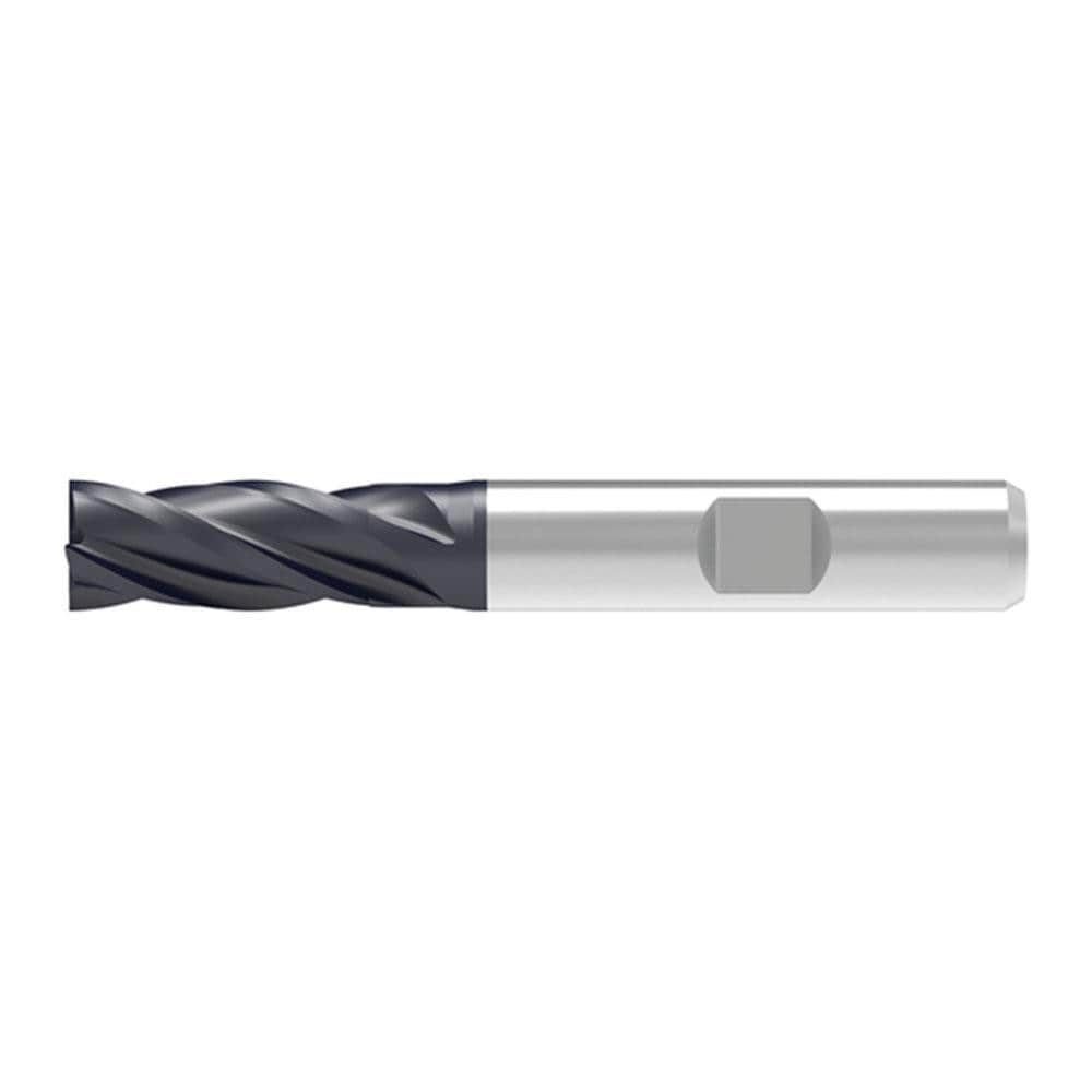 Corner Chamfer End Mill: 10.00 mm Dia, 25.00 mm LOC, 4 Flute, 0.08 mm Chamfer Width, Solid Carbide