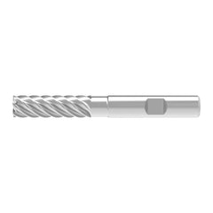 Corner Chamfer End Mill: 20.00 mm Dia, 55.00 mm LOC, 8 Flute, 0.07 mm Chamfer Width, Solid Carbide