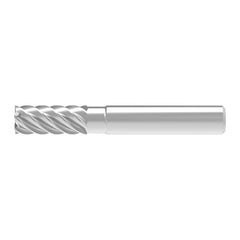 Corner Chamfer End Mill: 25.00 mm Dia, 55.00 mm LOC, 8 Flute, 0.08 mm Chamfer Width, Solid Carbide