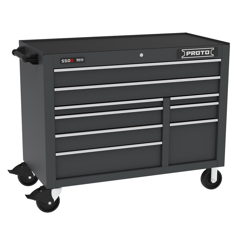 Steel Tool Roller Cabinet: 50" Wide, 41" High, 25-1/4" Deep, 9 Drawer