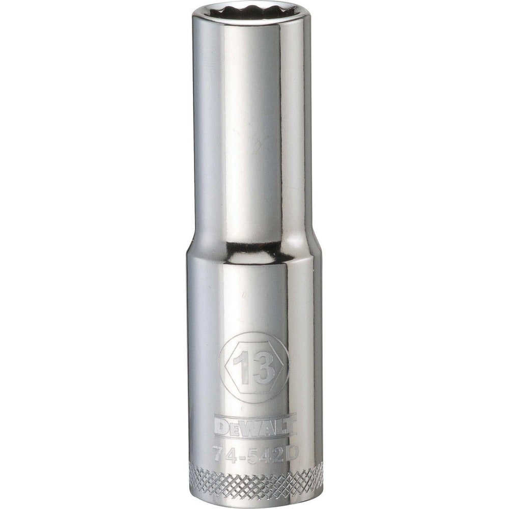 Deep  Hand Socket: 1/2" Drive, 13.00 mm Socket, 12-Point