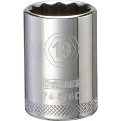 Standard  Hand Socket: 1/2" Drive, 19.00 mm Socket, 12-Point