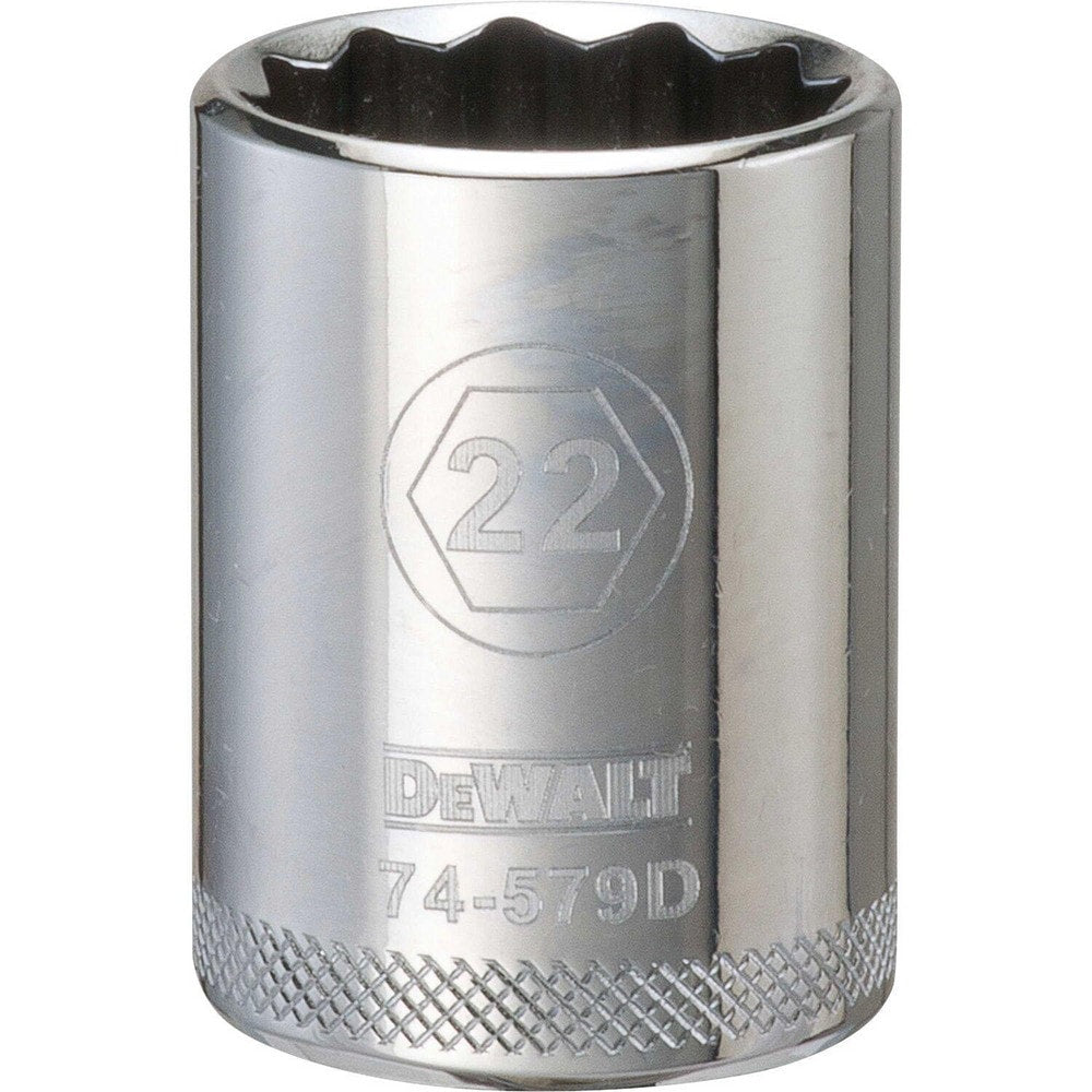 Standard  Hand Socket: 1/2" Drive, 22.00 mm Socket, 12-Point