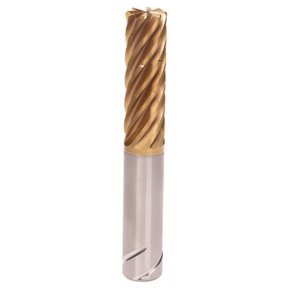 Corner Radius End Mill: 1" Dia, 3-1/4" LOC, 4.82 mm Radius, 8 Flute, Solid Carbide