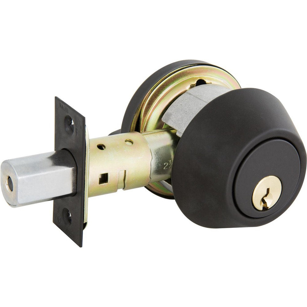 Deadbolts; Deadbolt Type: Deadbolt; Lock Type: Single Cylinder; Key Type: Schlage C; Mount Type: Through Hole; Material: Stainless Steel; Minimum Door Thickness: 1.5625 in; Maximum Door Thickness: 2; Finish: Matte Black