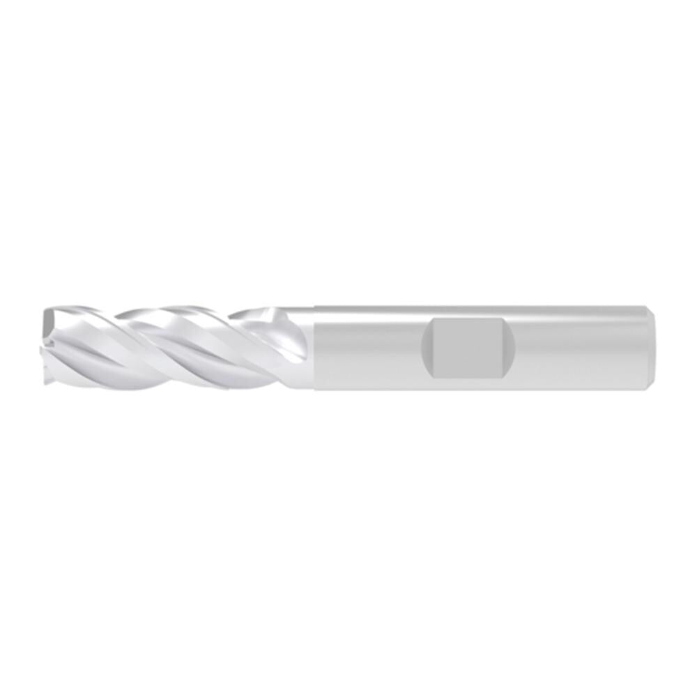 Corner Chamfer End Mill: 10.00 mm Dia, 22.00 mm LOC, 3 Flute, 0.20 mm Chamfer Width, Solid Carbide