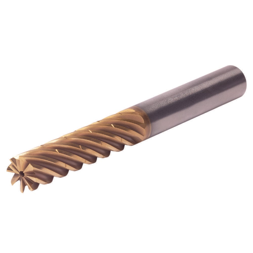 Roughing & Finishing End Mills; Mill Diameter (mm): 25.00; Flute Type: Helical; Number Of Flutes: 8; End Mill Material: Solid Carbide; Length of Cut (mm): 100.00; Coating/Finish: AlCrN