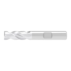 Corner Chamfer End Mill: 9.00 mm Dia, 19.00 mm LOC, 2 Flute, 0.10 mm Chamfer Width, Solid Carbide