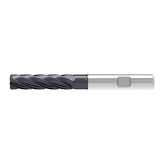 Corner Radius End Mill: 18.00 mm Dia, 91.00 mm LOC, 2.00 mm Radius, 5 Flute, Solid Carbide