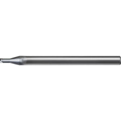 Corner Radius End Mill: 1.00 mm Dia, 0.50 mm LOC, 0 deg Helix, UDC Coated, Corner Radius End, Centercutting Series UDCLRS