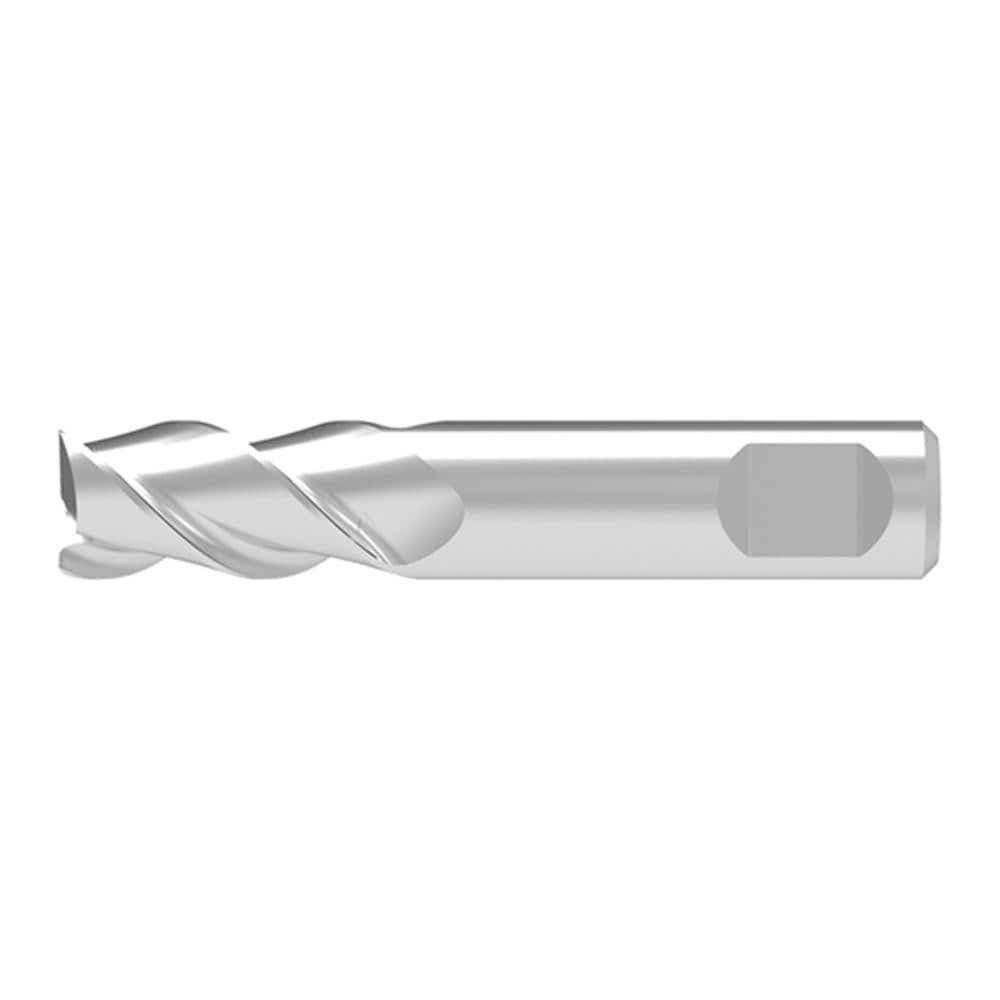 Corner Chamfer End Mill: 4.80 mm Dia, 8.00 mm LOC, 3 Flute, 0.10 mm Chamfer Width, Solid Carbide