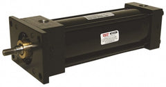 Double Acting Rodless Air Cylinder: 4" Bore, 4" Stroke, 250 psi Max, 1/2 NPTF Port, Head Rectangular Flange Mount