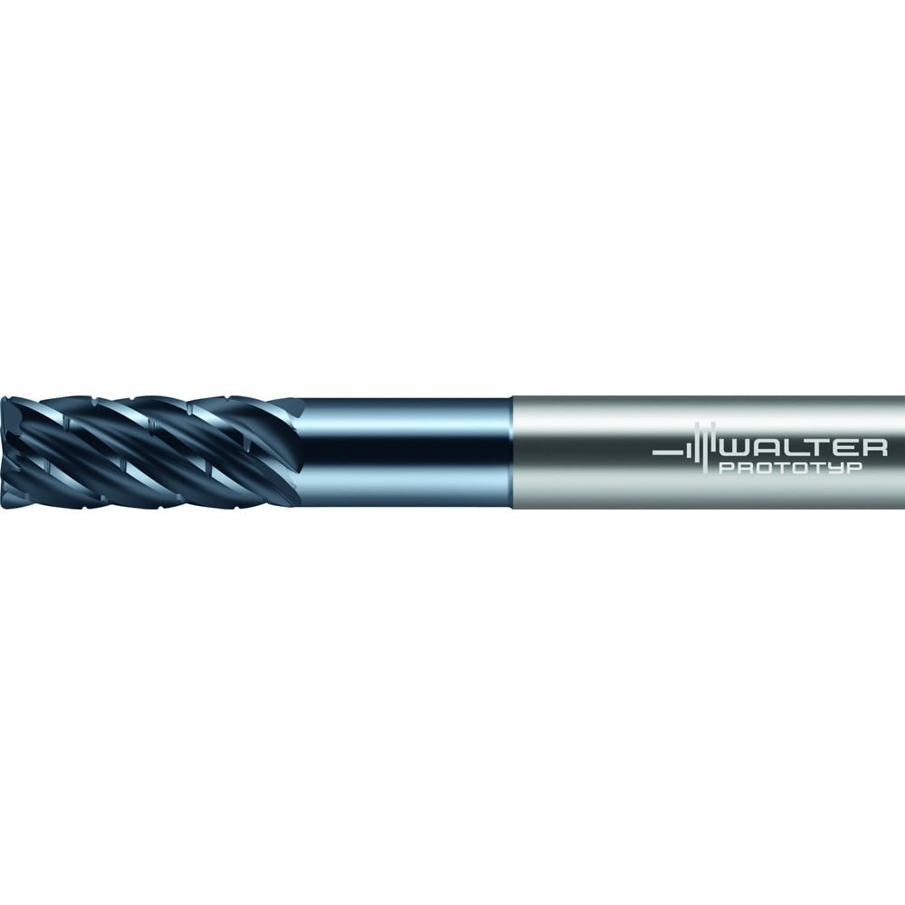 Corner Radius End Mill: 1" Dia, 1-3/4" LOC, 0.1200" Radius, 6 Flute, Solid Carbide